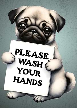 Wash Your Hands Pug