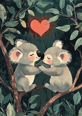 Koala Couple in Love
