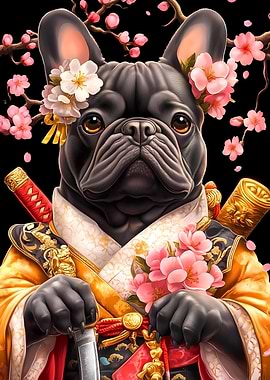 French Bulldog Samurai Animal