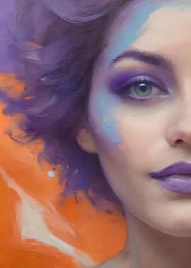 Purple Hair and Makeup