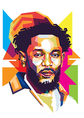 Kendrick Lamar Pop Art Portrait