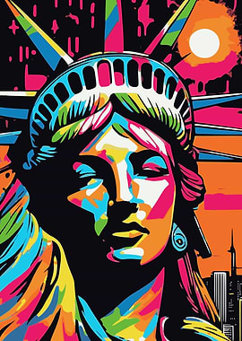 Statue of Liberty Pop Art