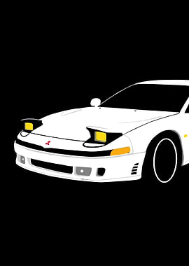 White Mitsubishi 3000GT