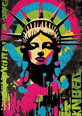 Statue of Liberty Graffiti Art