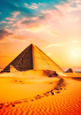 Pyramids at Sunset