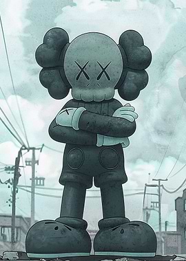 KAWS Figure Urban Scene