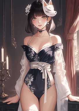 Anime Girl in Kimono