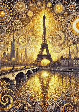 Eiffel Tower in Gold