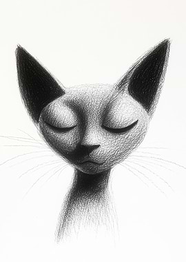 Black and White Cat Portrait