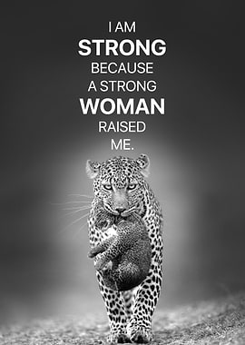 Strong Woman Inspirational Motivational Positive Quote Art