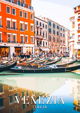 Venice Gondola Scene