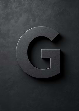 Matte Black Letter G