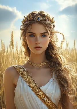 Golden Goddess Juno Portrait