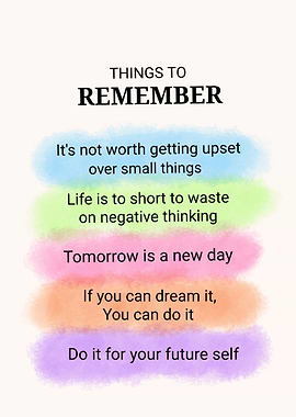 Things to Remember