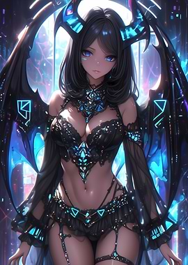 Anime Demon Girl Gaming