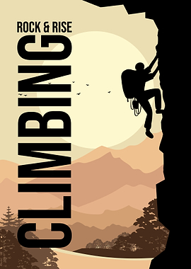 Rock & Rise Climbing Poster