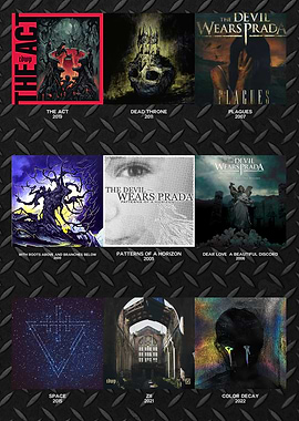 The Devil Wears Prada Albums Collage