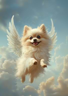 Pomeranian with Angel Wings | Small Dog Tribute | Angel Dog