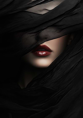 Mysterious Red Lips