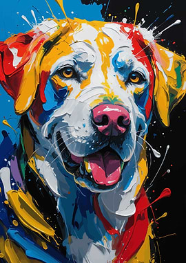 Colorful Dog Portrait