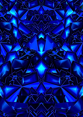 Abstract Blue Geometric Pattern