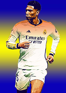 Jude Bellingham Soccer Player in White Jersey