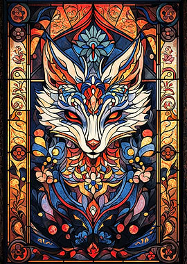 Stained Glass Fox