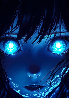 Anime Girl with Blue Eyes