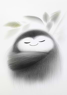 Smiling Creature with Leaves