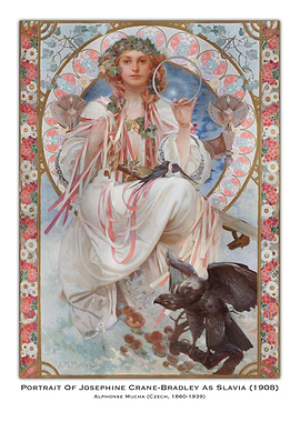Art Nouveau Portrait of Slavia