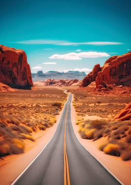 Desert Road Landscape