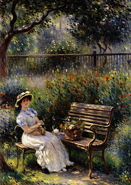 Alice Hoschedé Amongst Lush Foliage