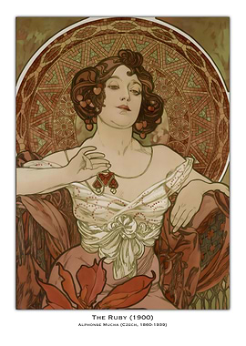 The Ruby by Alphonse Mucha