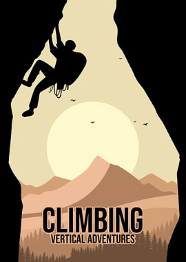 Rock Climbing Poster