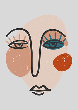Abstract Face Art Print