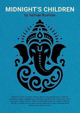 Midnight's Children Minimalist Book Cover