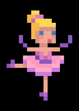 Pixel Art Ballerina