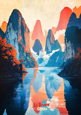 Li River Art Poster