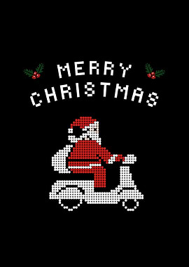 Pixel Santa Scooter