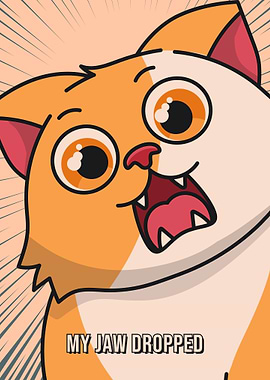 Surprised Cartoon Cat Meme