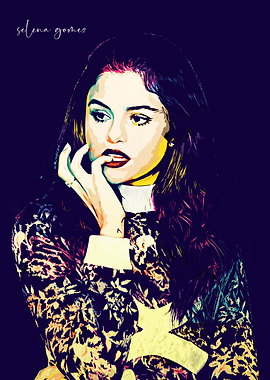 Selena Gomez Pop Art Portrait
