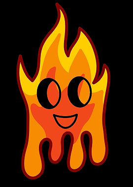 Cute Fire Ghost