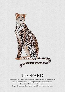 Leopard Watercolor Illustration