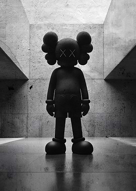 Black Kaws in Hypebeast Concrete Room