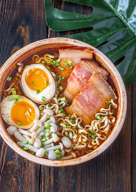 Ramen with Bacon and Eggs