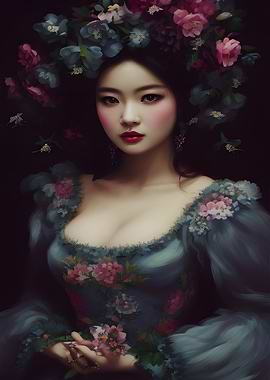 Floral Portrait of a Woman 2