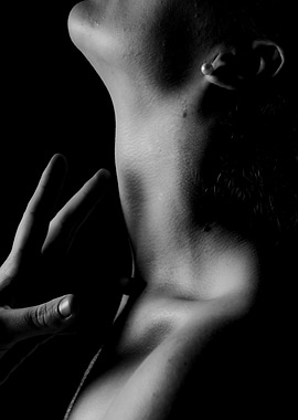 Black and White Neck Portrait