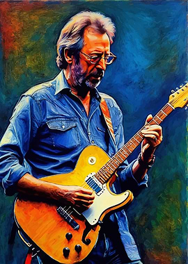 Eric Clapton Legendary Watercolor