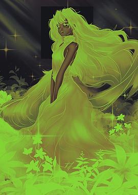 Green Lady in Forest