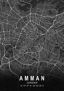 Amman Dark City Map